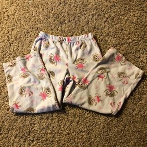 Fleece Ballerina Monkey Jammie Pants